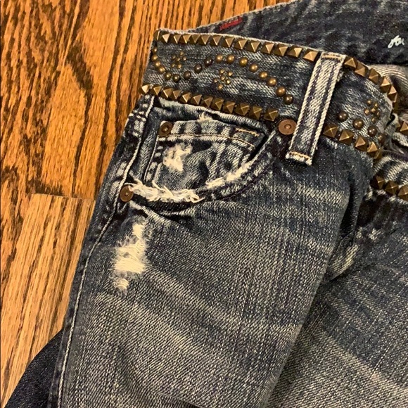 Rare! Studded “A” Pocket Jeans - Size 26 - Picture 4 of 5